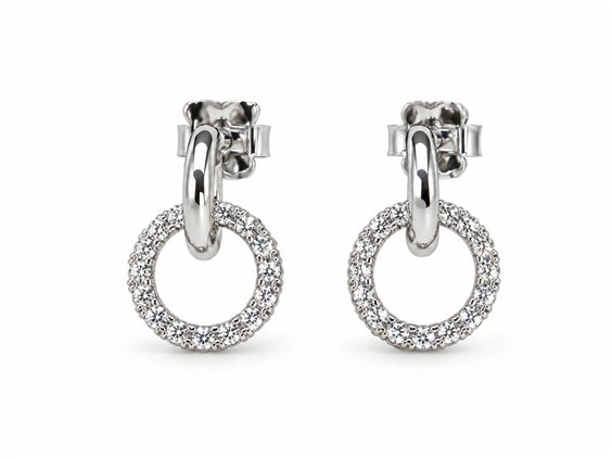 Orecchini Idee Preziose dal 1987 Donna in Oro bianco Zircone IP.OK18B/227 - IP.OK18B/227